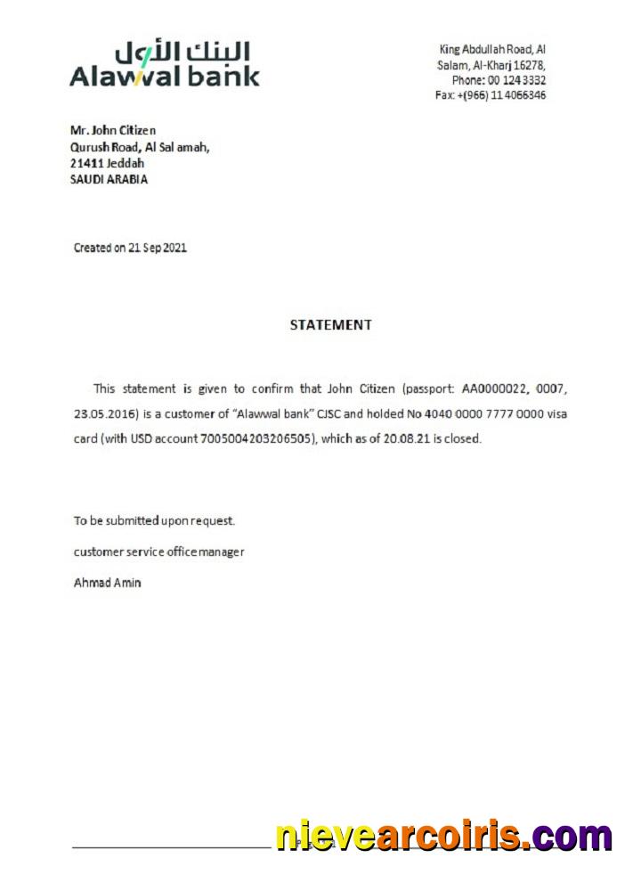 Saudi Arabia Alawwal bank closure reference